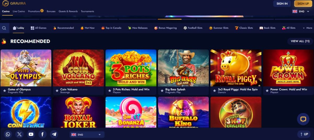 Gravira Casino : Best New Slots for Canadians image 1
